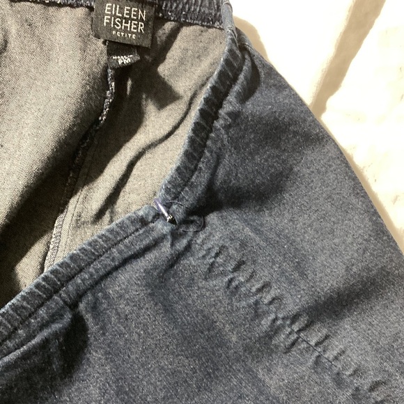 Petit Medium Eileen Fisher denim capris in like-new condition. - Picture 4 of 4